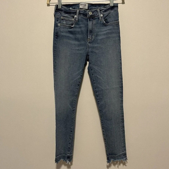 AGOLDE‎ Sophie Raw Hem High Rise Crop Skinny Jeans Size 27 - Picture 3 of 9